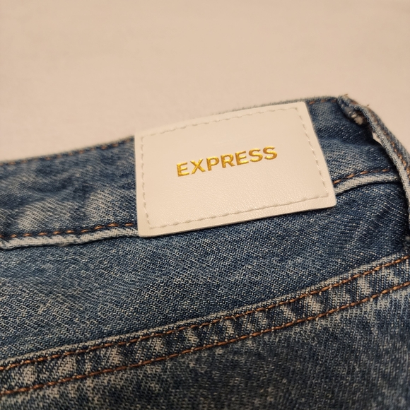 Express Vintage 90s Style Ankle Boot Mid Rise Ripped Knee Jeans 12S NWT - Picture 13 of 16